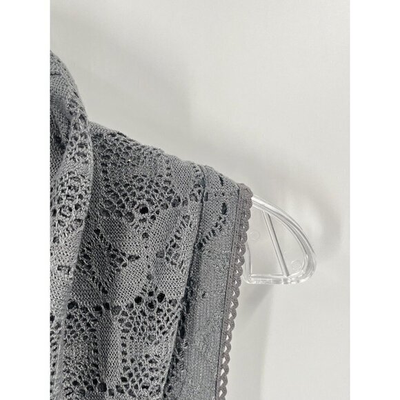 Free People Gray Lace Sleeveless Dress Cowl Neck Sz 4 - Picture 4 of 7